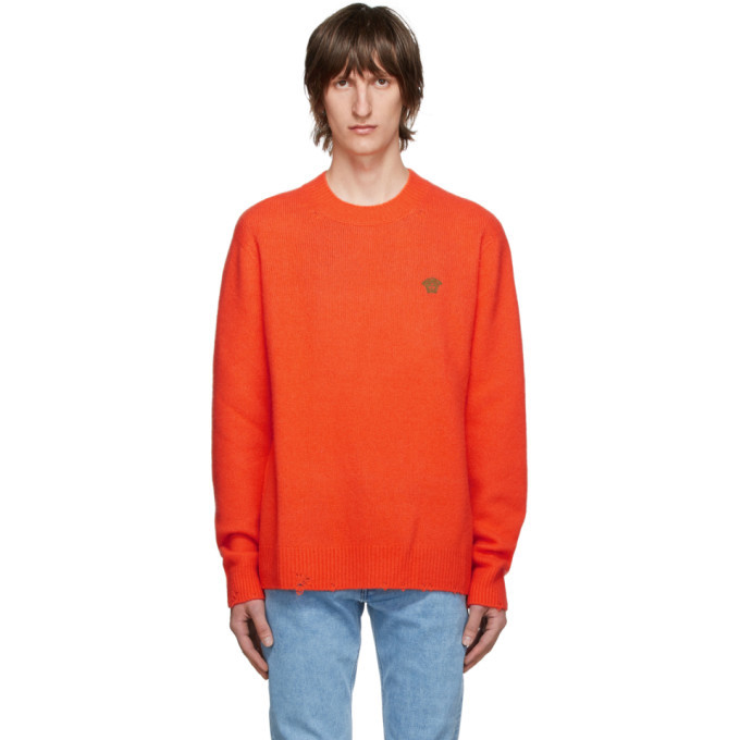 versace orange sweater