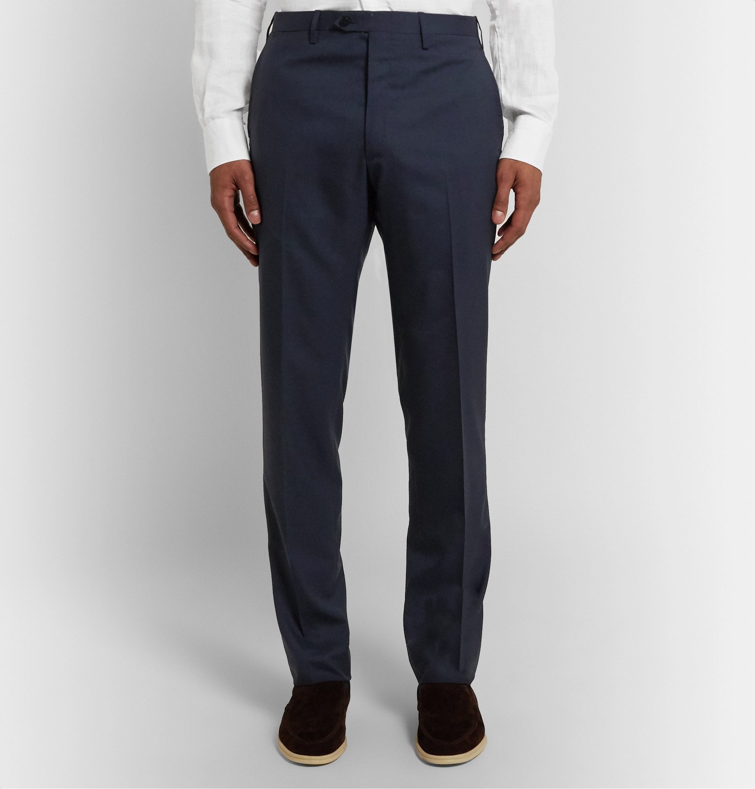 Kiton - Slim-Fit Puppytooth Cashmere Suit Trousers - Blue Kiton