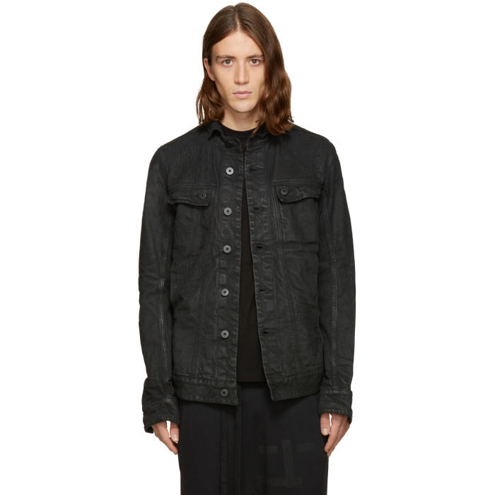 black embroidered jean jacket