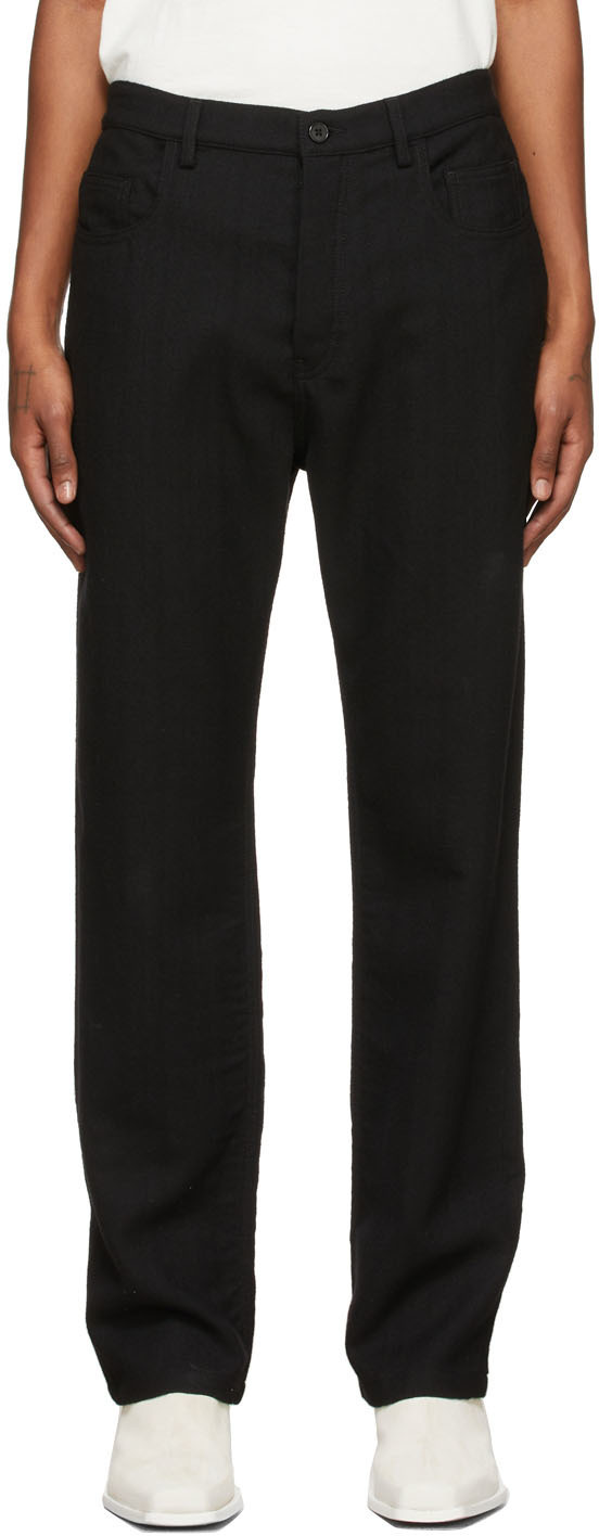 Photo: Ann Demeulemeester Black Brushed Wool Trousers
