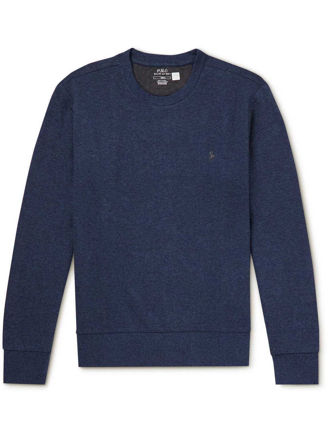Photo: Polo Ralph Lauren - Logo-Embroidered Cotton-Blend Jersey Sweatshirt - Blue