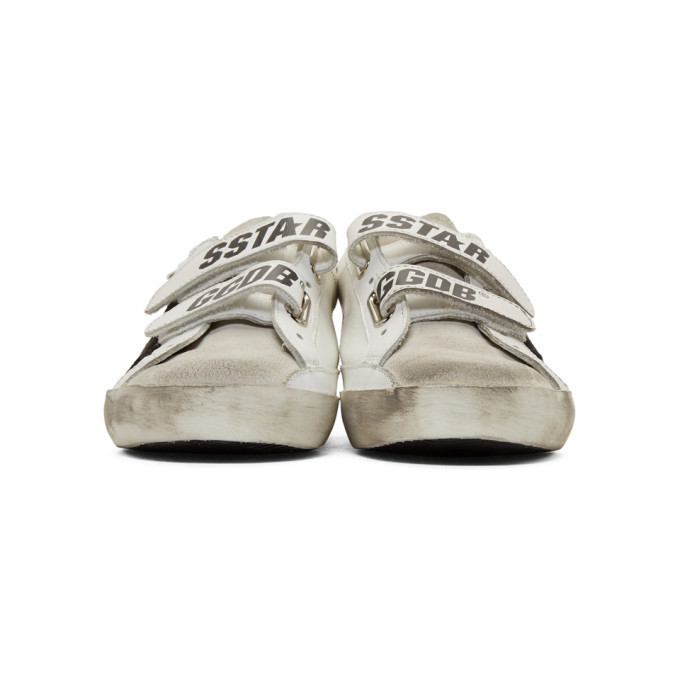 golden goose white leopard pony old school sneakers