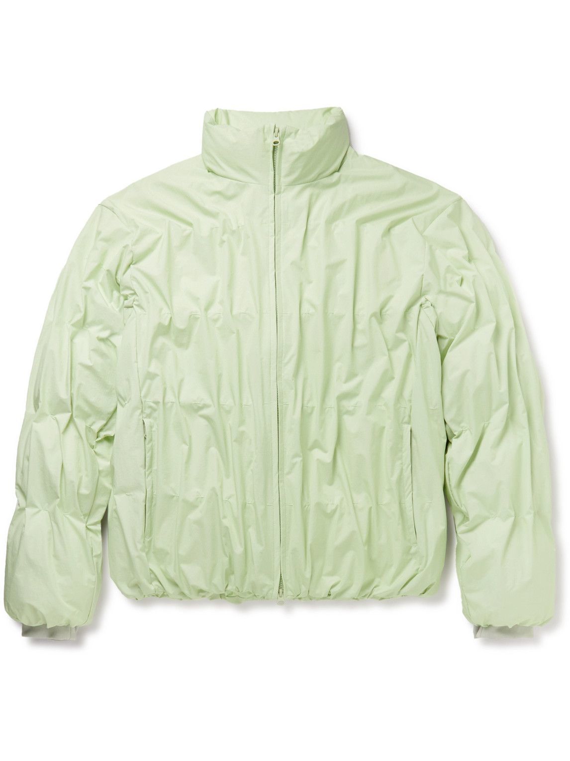 POST ARCHIVE FACTION 4 0 Right Pleated Nylon Ripstop Down Jacket Green Post Archive Faction