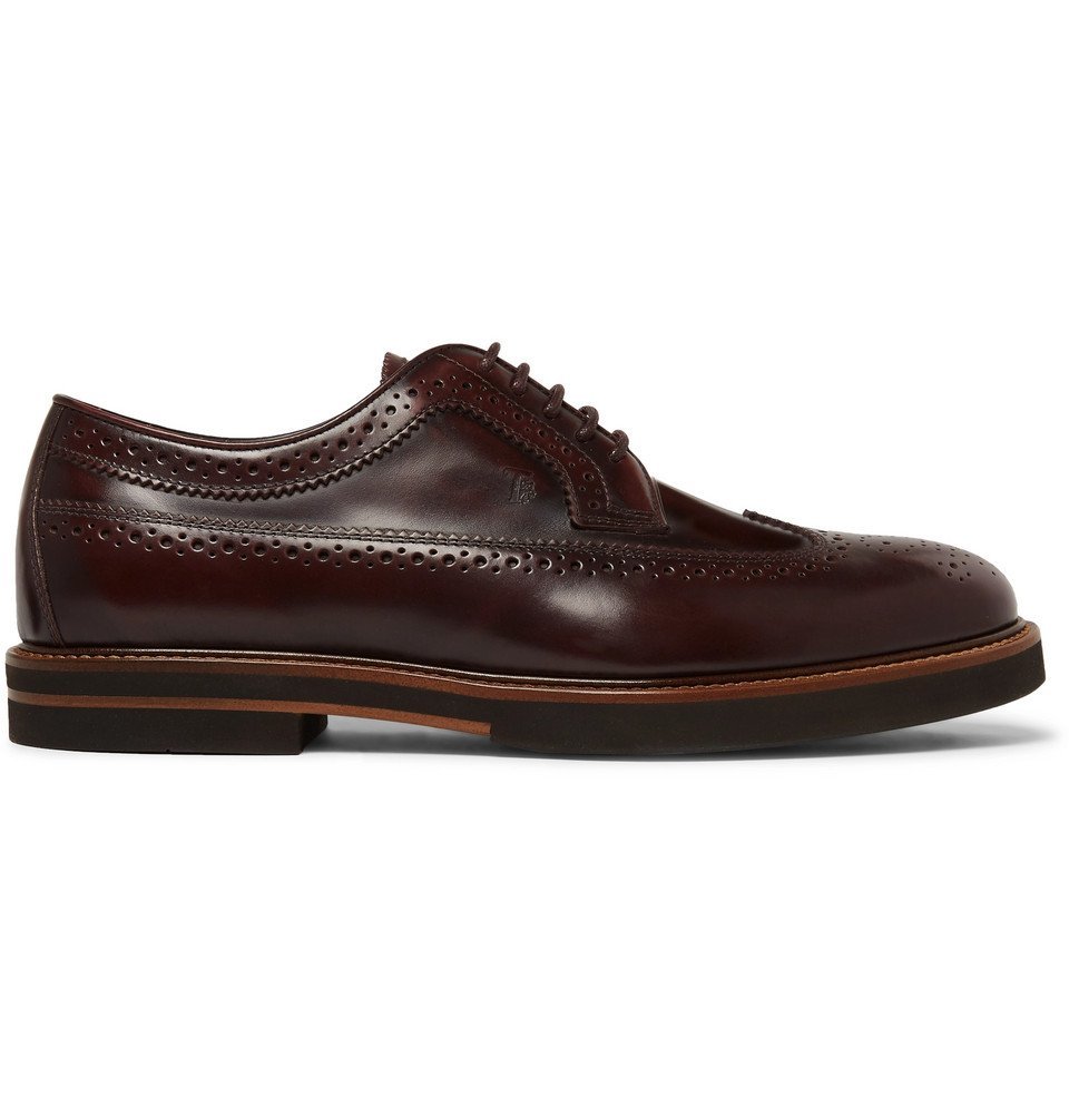 Tod's - Leather Wingtip Brogues - Brown Tod's