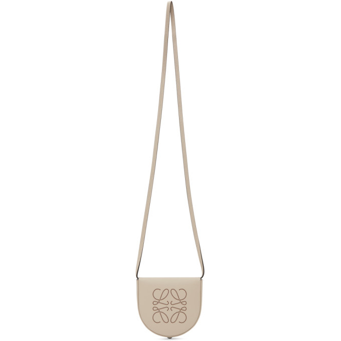 loewe tan small heel pouch bolsa