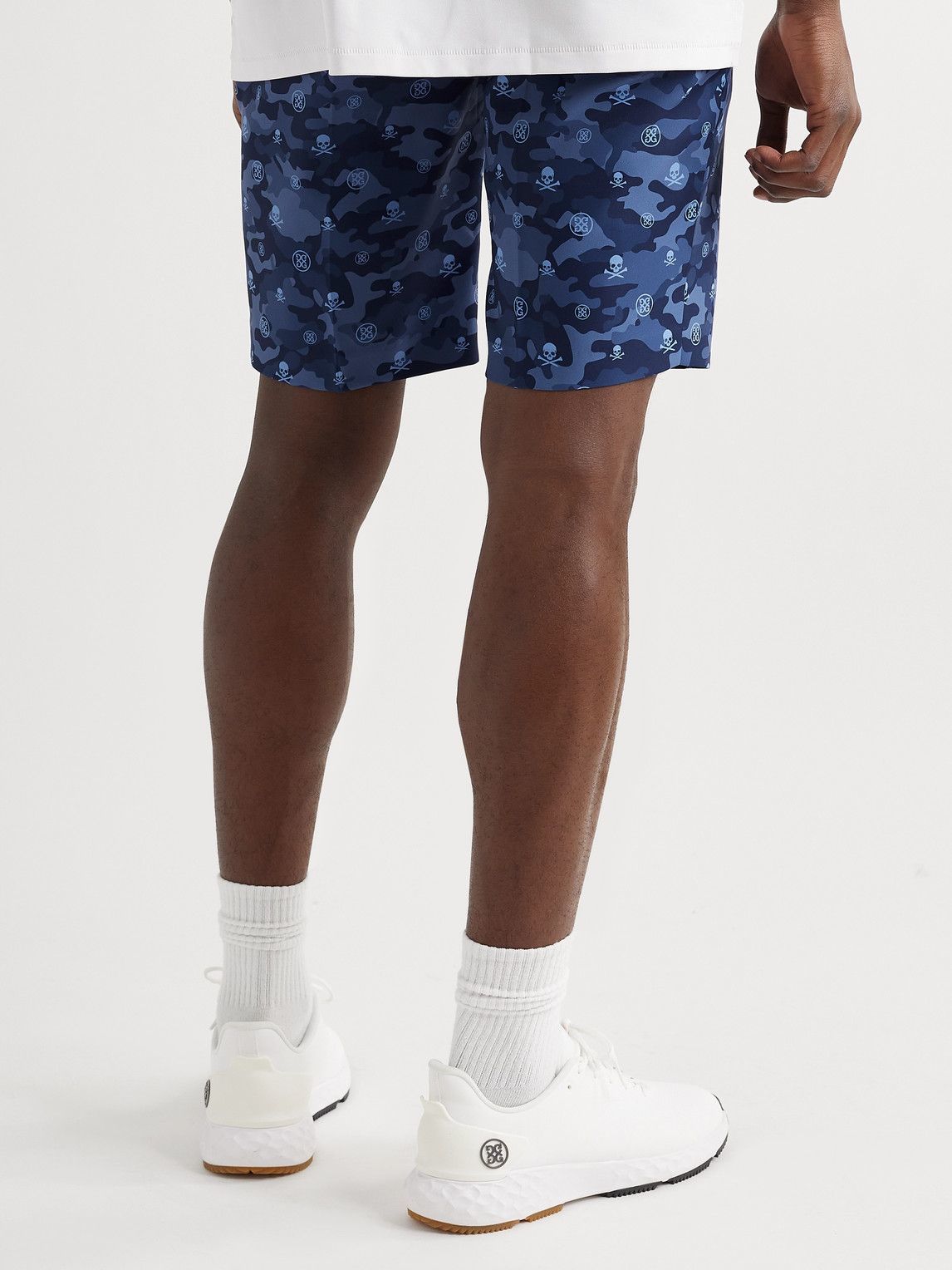 G/FORE - Icon Slim-Fit Printed Twill Shorts - Blue G/FORE