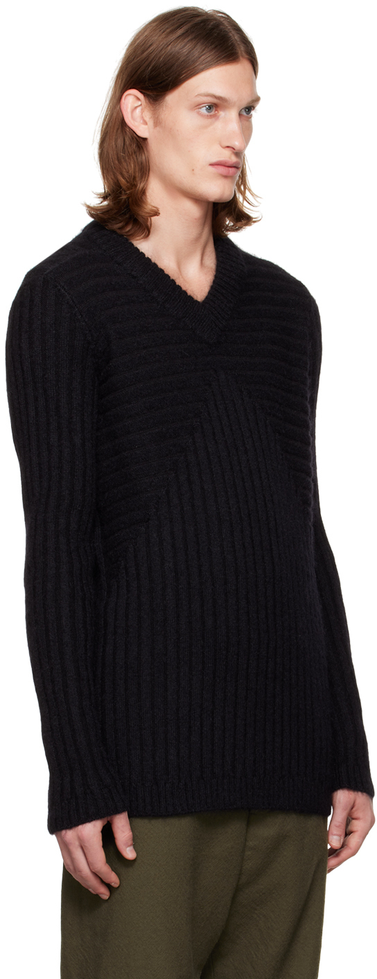 Rick Owens Black V-Neck Sweater