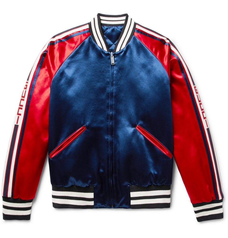 blue and red gucci jacket