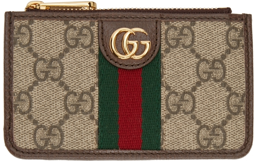 Gucci Beige Ophidia Card Holder Gucci