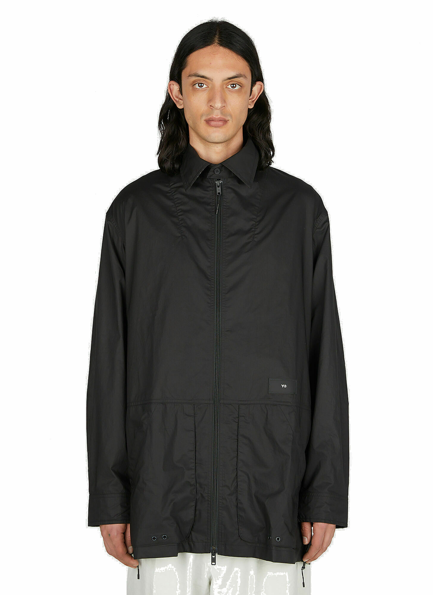 Photo: Y-3 - Logo Patch Overshirt in Black