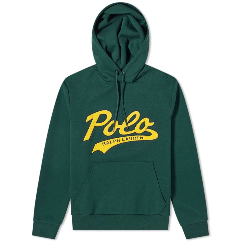 Polo Ralph Lauren Applique Popover Hoody College Green Polo Ralph Lauren