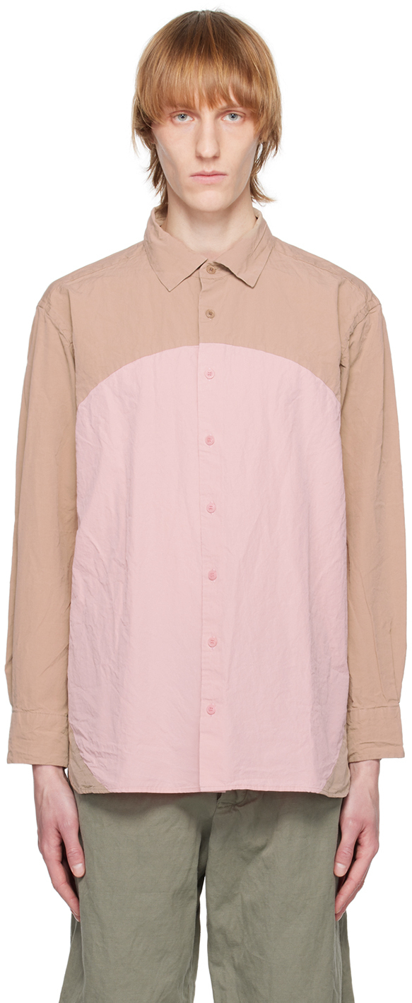 CASEY CASEY Tan & Pink Big Rond Shirt