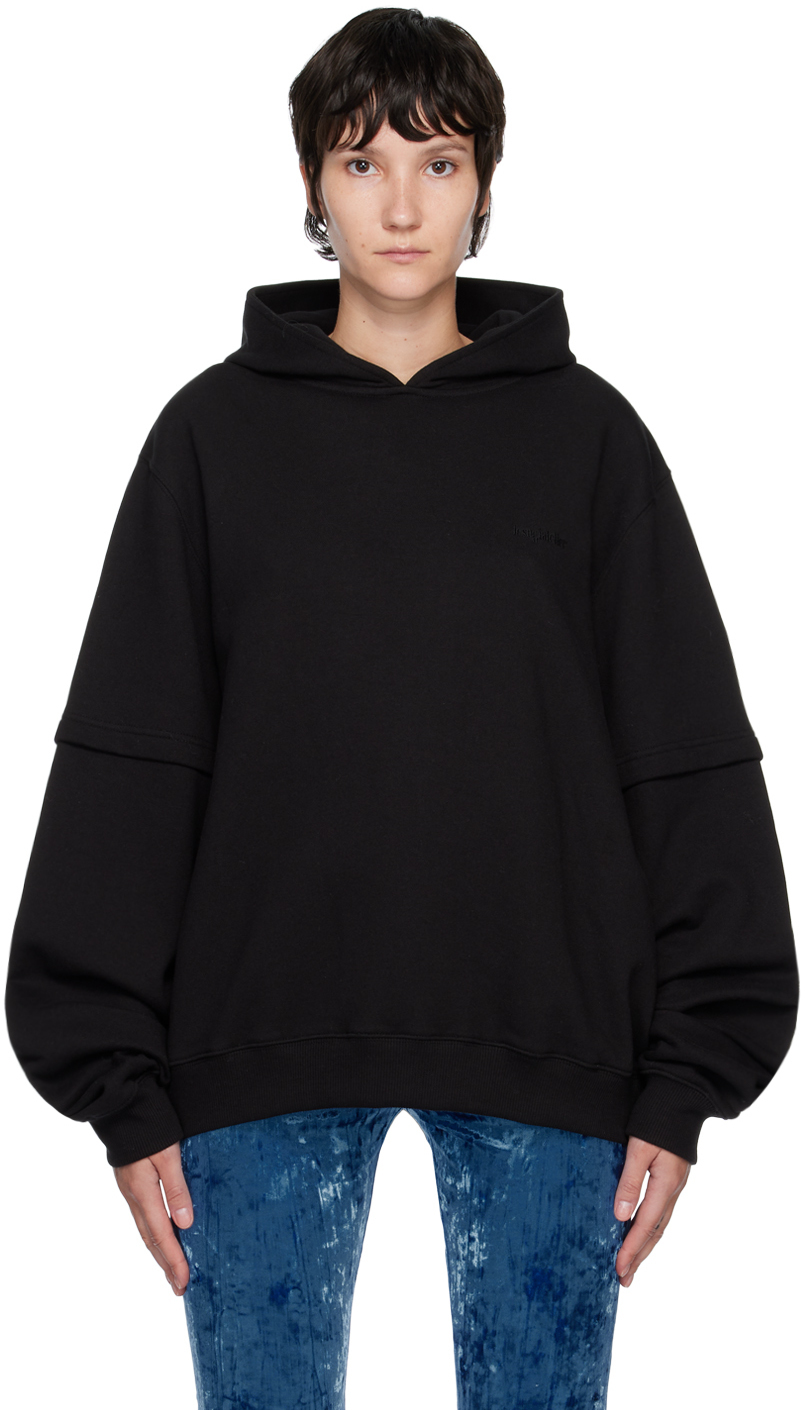 lesugiatelier Black Cutout Hoodie lesugiatelier