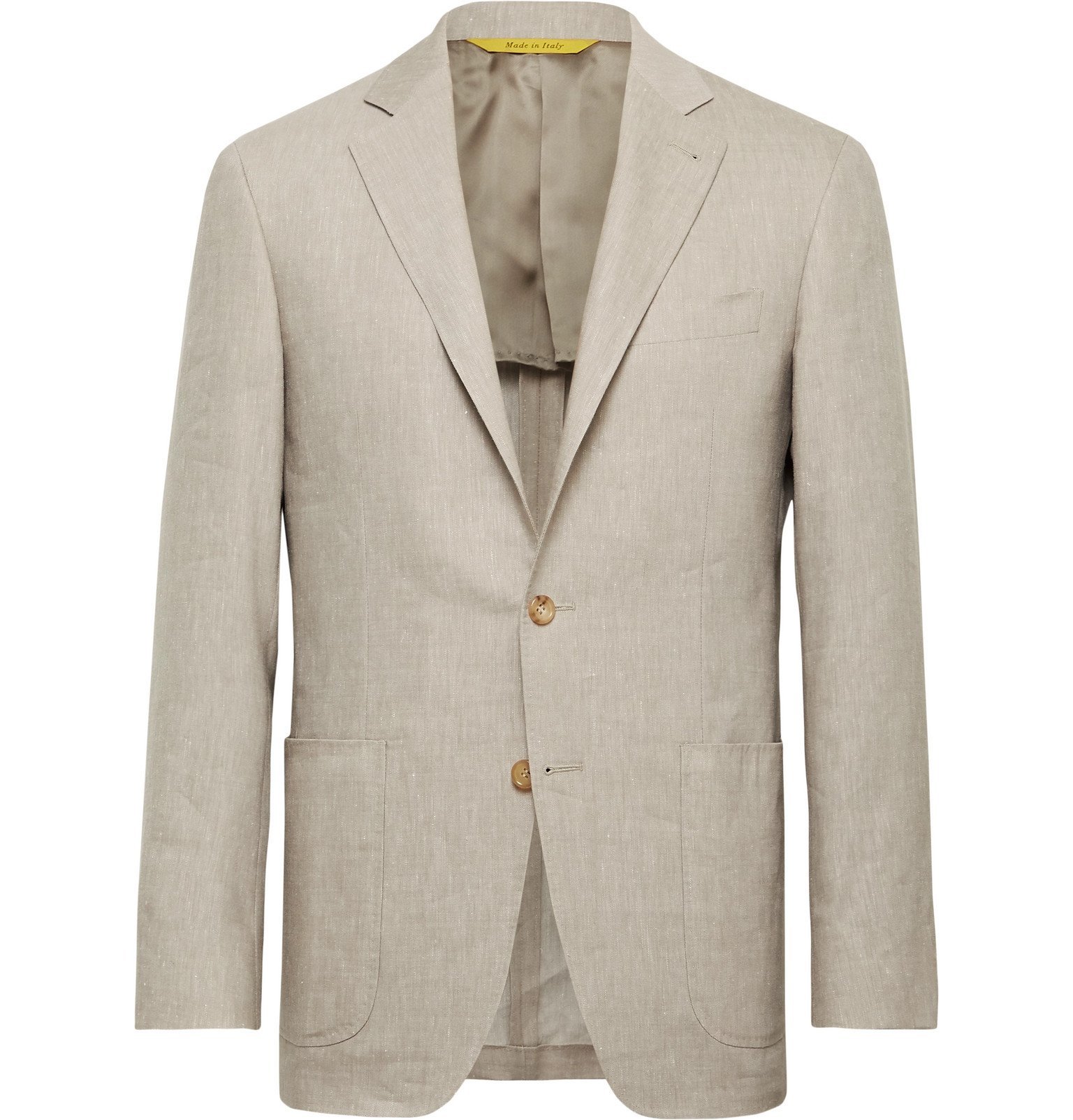 Canali - Beige Kei Slim-Fit Linen and Wool-Blend Suit Jacket - Neutrals ...