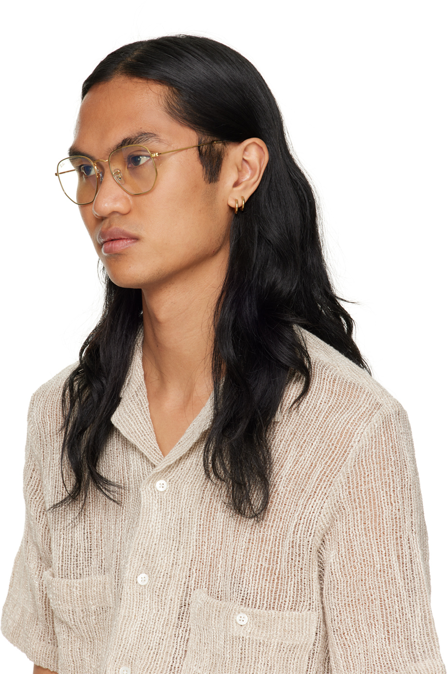 hexagonal ray ban glasses