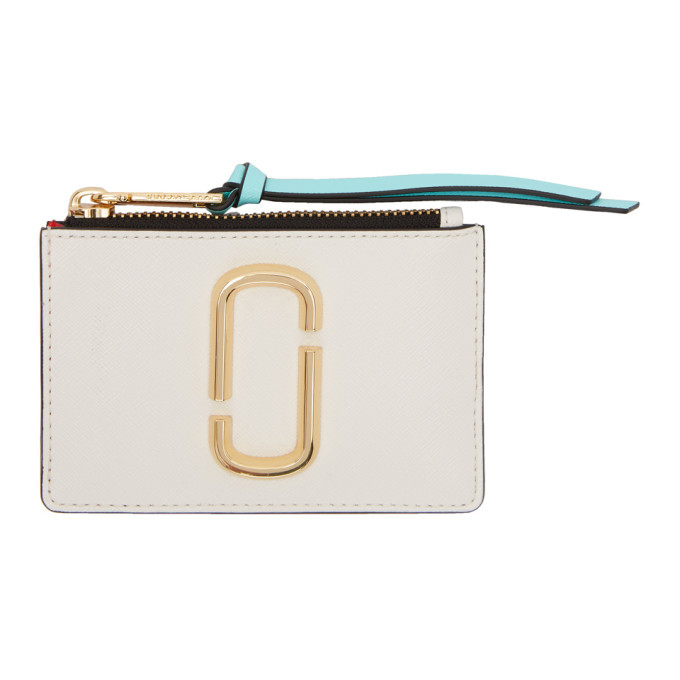 marc jacobs top zip leather multi card case