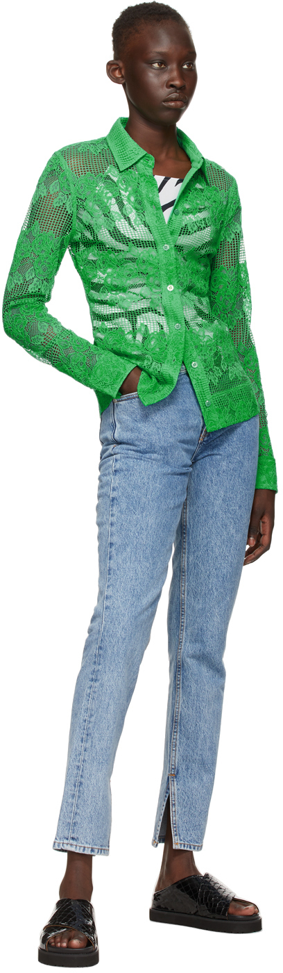 GANNI Green Lace Shirt GANNI