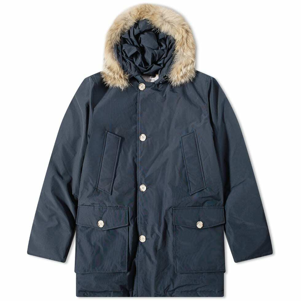 Woolrich Men's Artic Parka Jacket DF in Melton Blue Woolrich