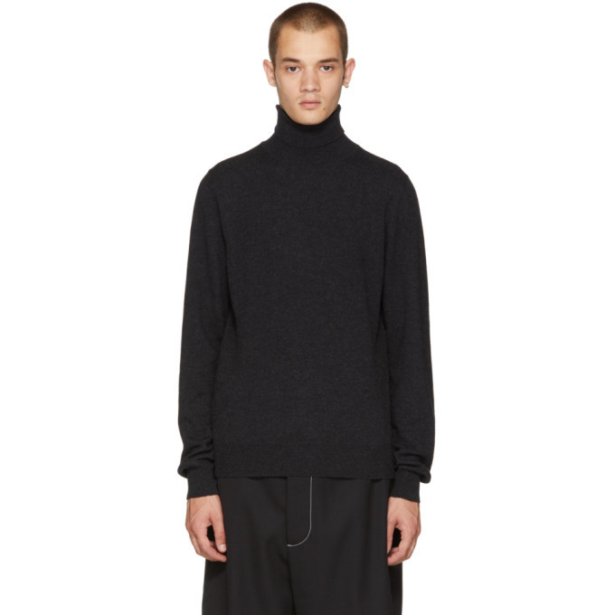 Maison Margiela Grey Elbow Patch Turtleneck Maison Margiela