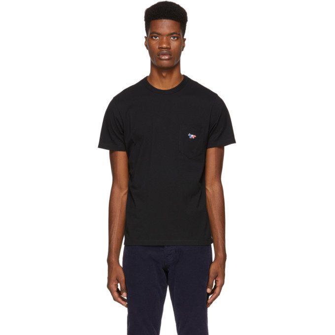 Maison Kitsune Black Tricolor Fox Patch 