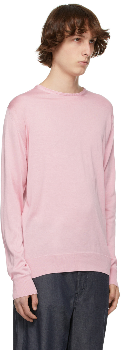 Junya Watanabe Pink Silk Jersey Thin Sweater Junya Watanabe