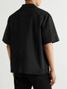 1017 ALYX 9SM - Logo-Print Cotton-Blend Zip-Up Shirt - Black