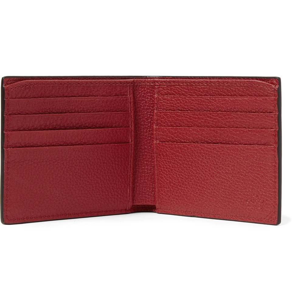Gucci - Printed Full-Grain Leather Billfold Wallet - Men - Red Gucci