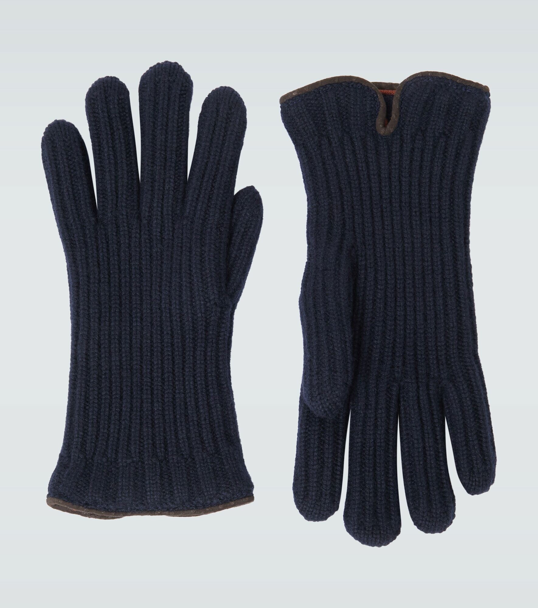 Bentevi Men's 100% Cashmere Gloves With PU Leather Accents - Evening & Everyday Style