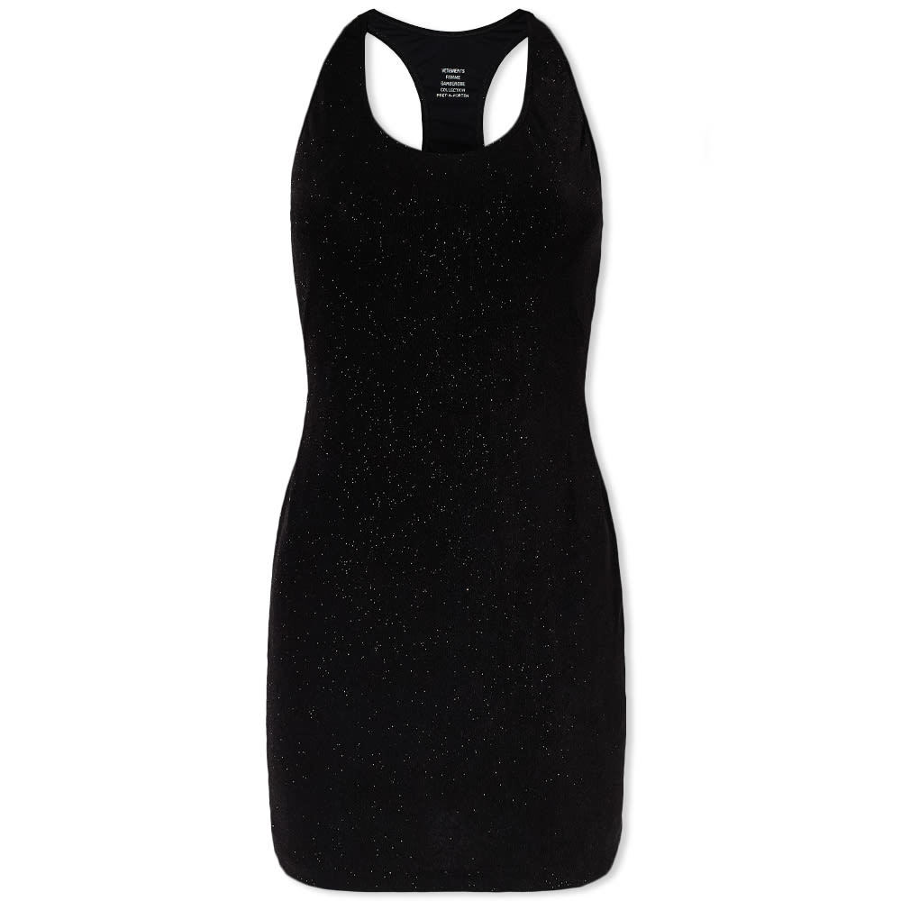 Vetements Glitter Open Back Mini Dress Vetements