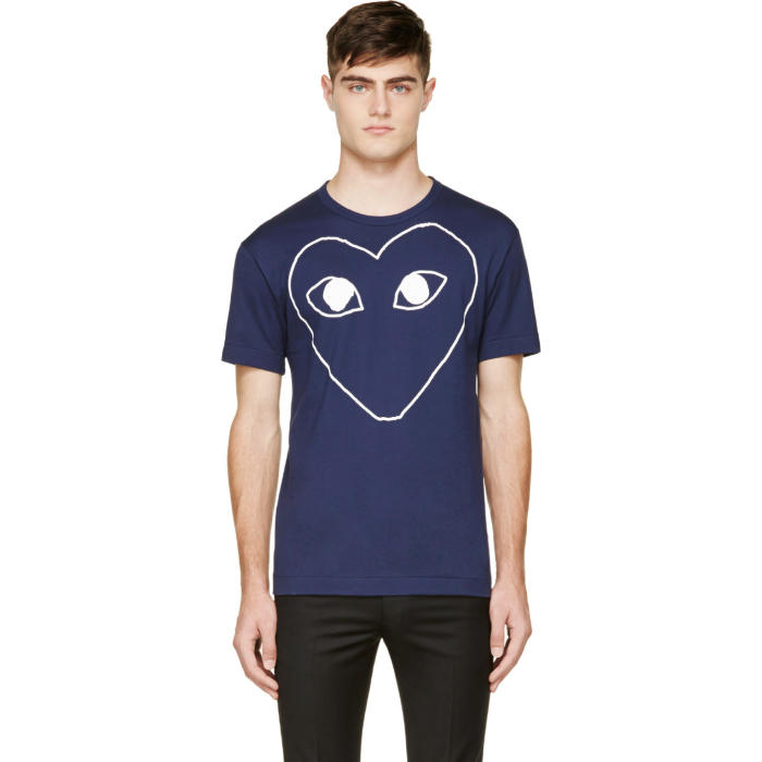 comme des garons t shirt marron