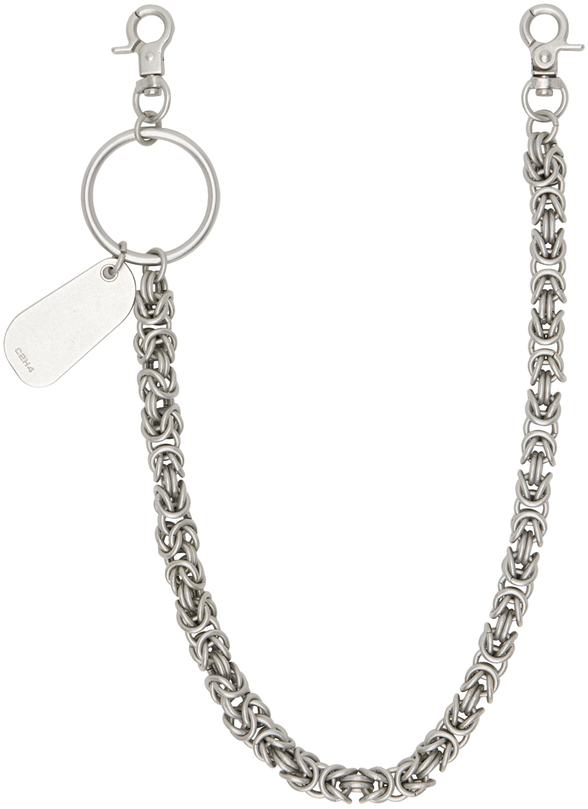 C2H4 Silver Basic Pants Keychain C2H4