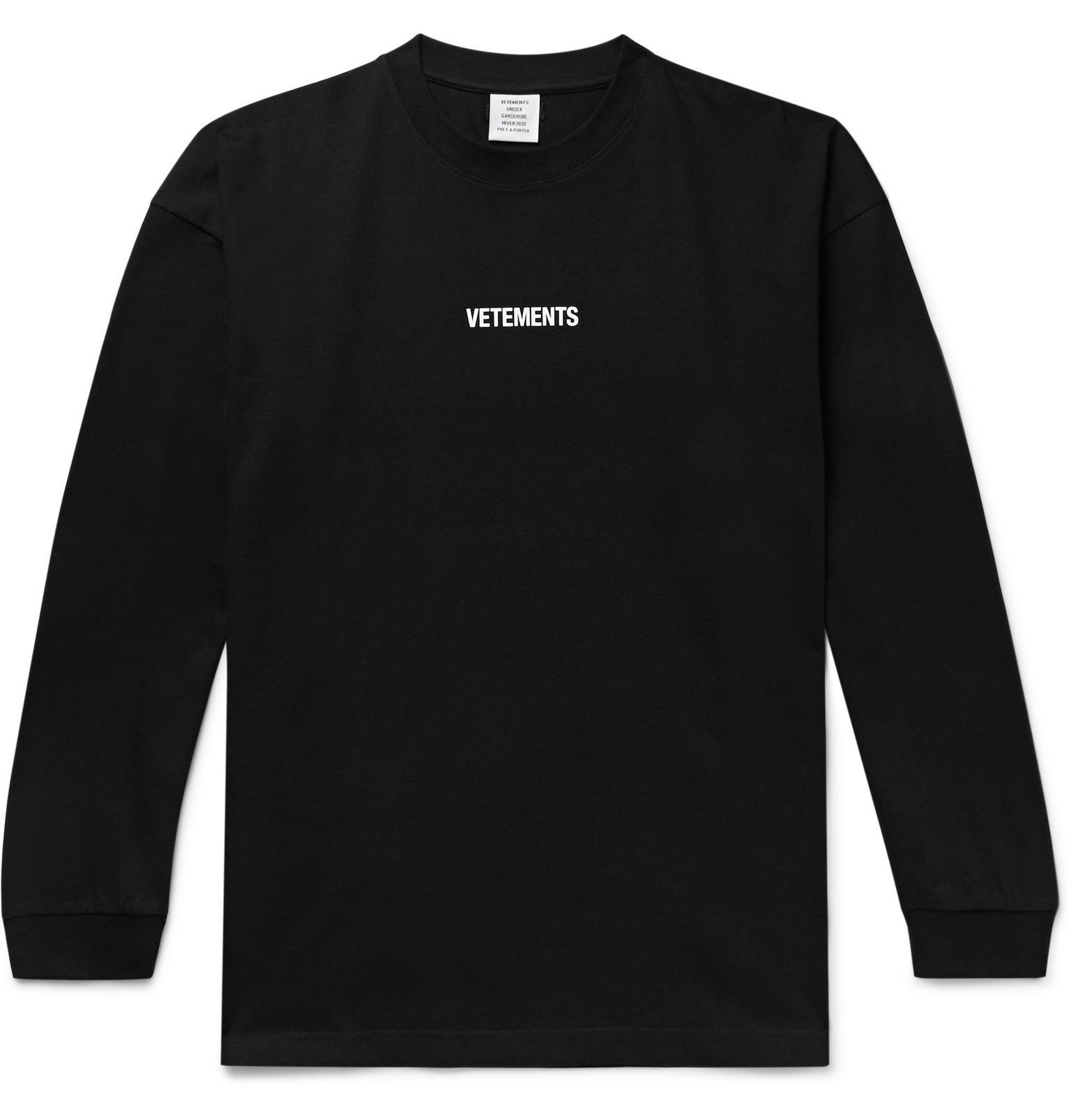 vetements-oversized-logo-print-cotton-jersey-t-shirt-black-vetements