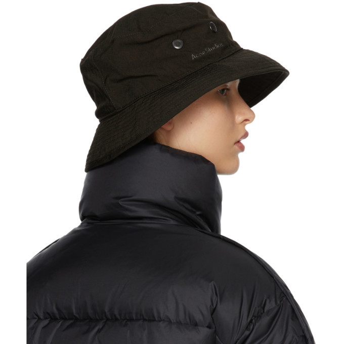 Brown Nylon Bucket Hat Acne Studios