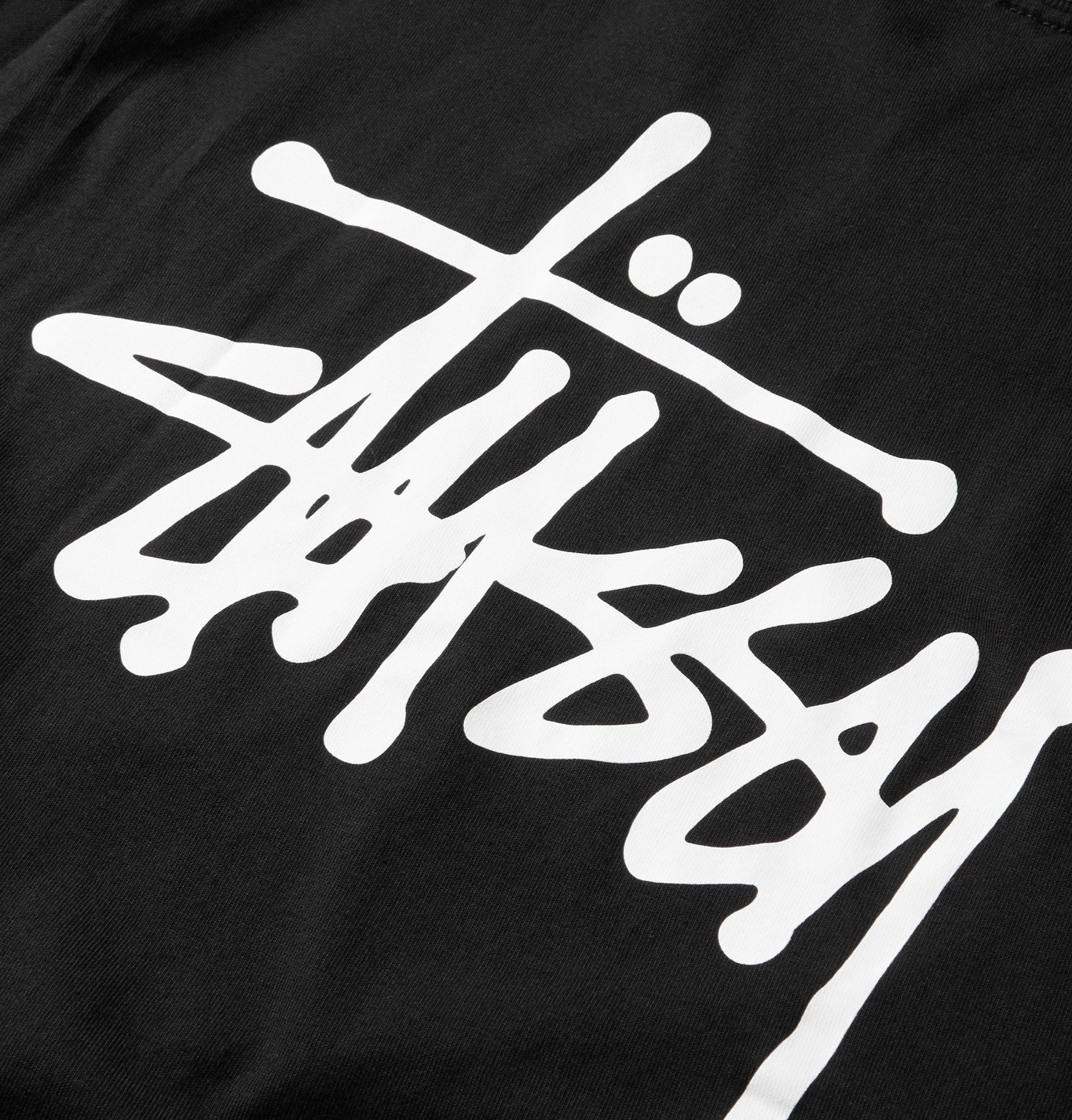 Stüssy - Logo-Print Cotton-Jersey T-Shirt - Black Stussy