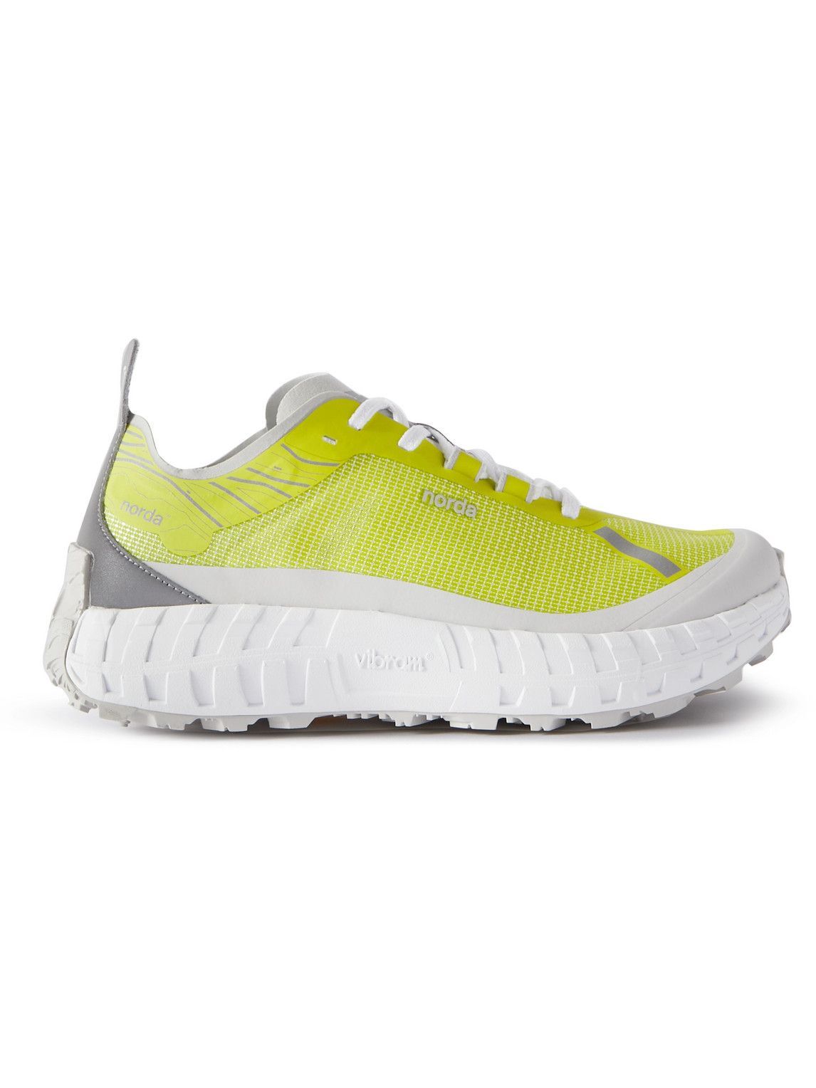 norda - 001 Neoprene-Trimmed Mesh Running Sneakers - Yellow Norda