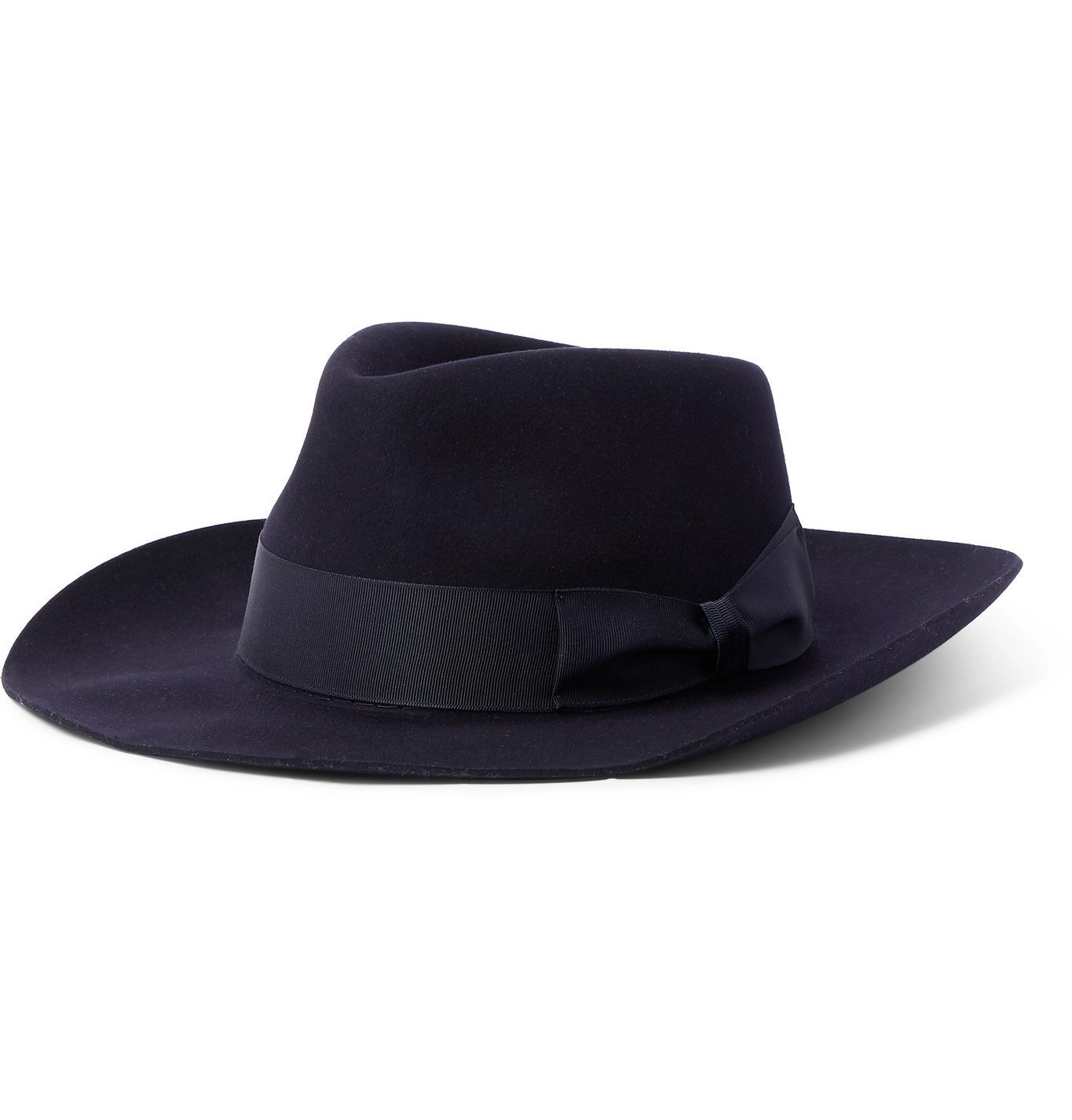 Stafford Grosgrain-Trimmed Wool-Felt 