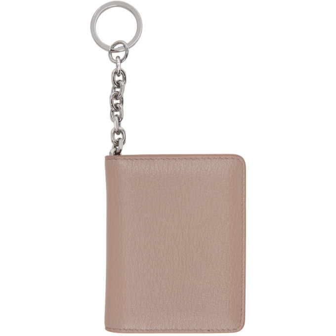 Maison Margiela Taupe Bifold Keychain Wallet Maison Margiela