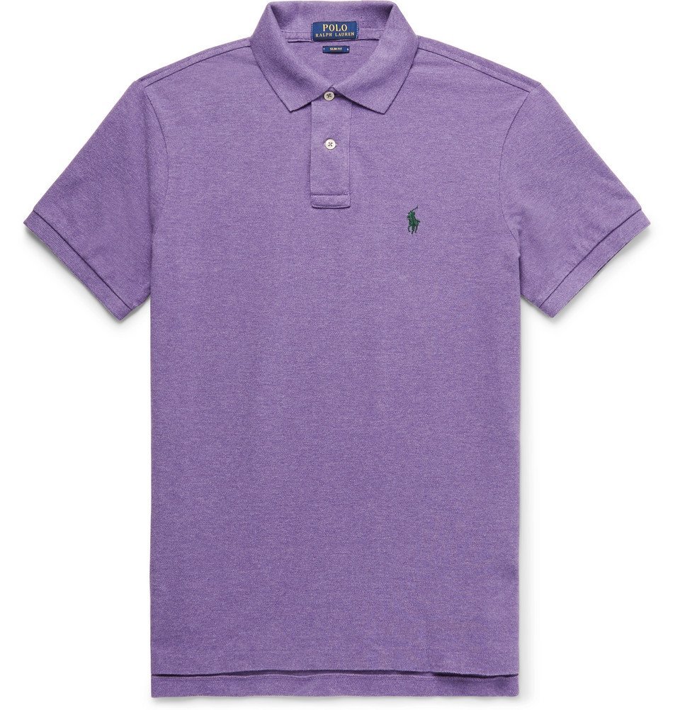 Polo Ralph Lauren - Slim-Fit Cotton-Piqué Polo Shirt - Men - Purple Polo  Ralph Lauren
