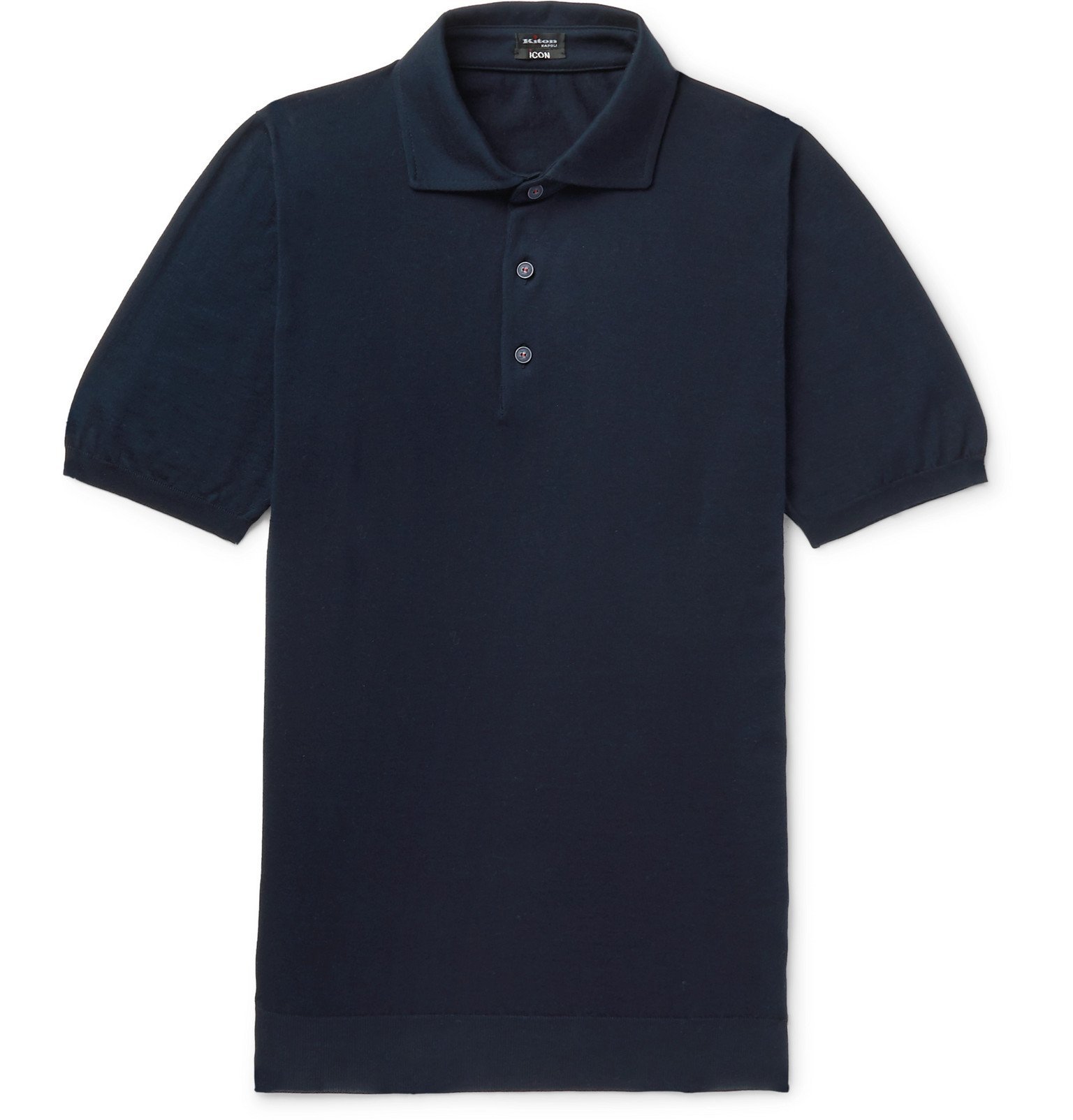 Kiton - Slim-Fit Cotton Polo Shirt - Blue Kiton