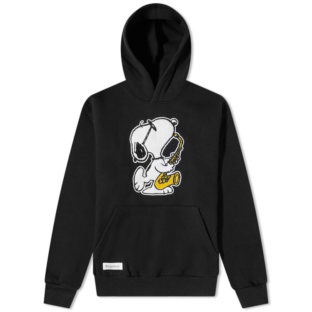 Butter Goods x Peanuts Jazz Applique Hoody in Black Butter Goods