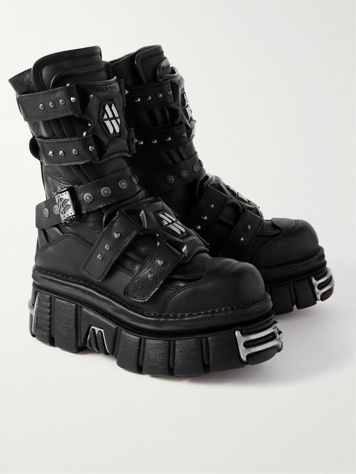 VETEMENTS - New Rock Gamer Embellished Platform Boots - Black Vetements