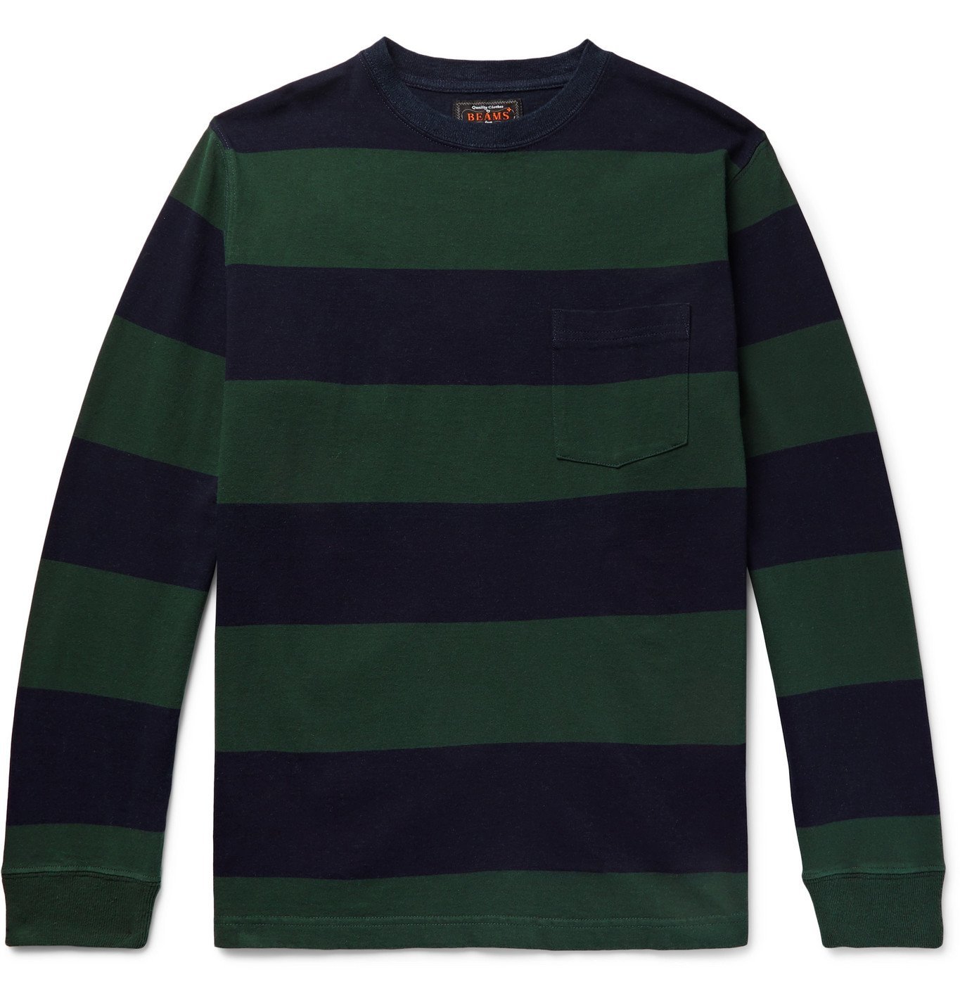 Beams Plus - Striped Cotton-Jersey T 