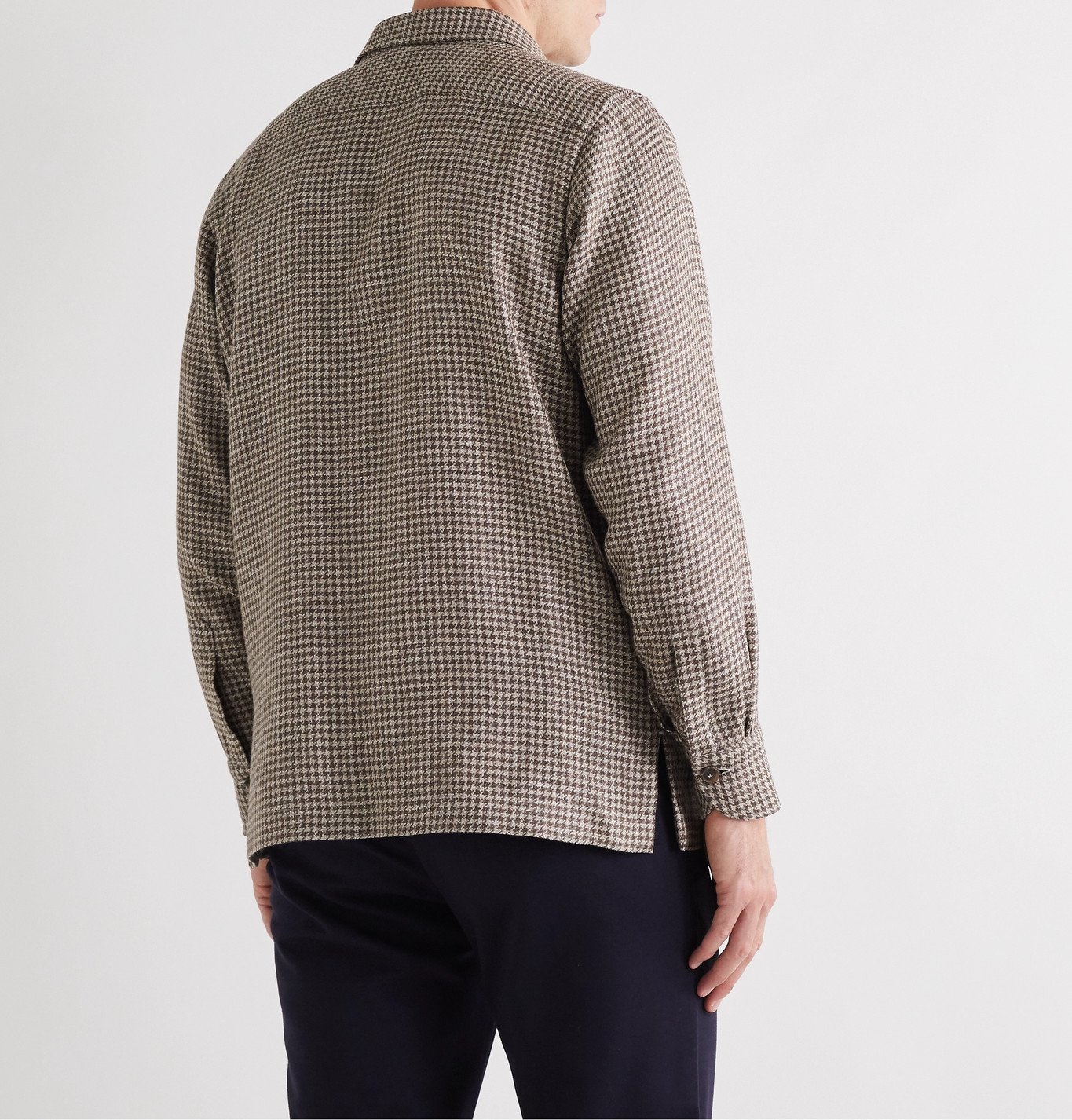 houndstooth textured overshirt