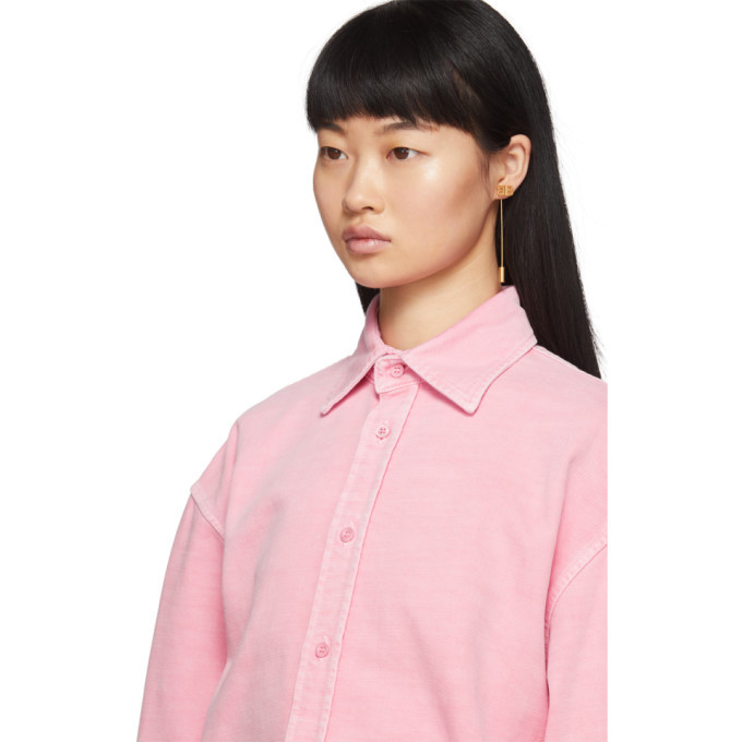 balenciaga pink denim shirt