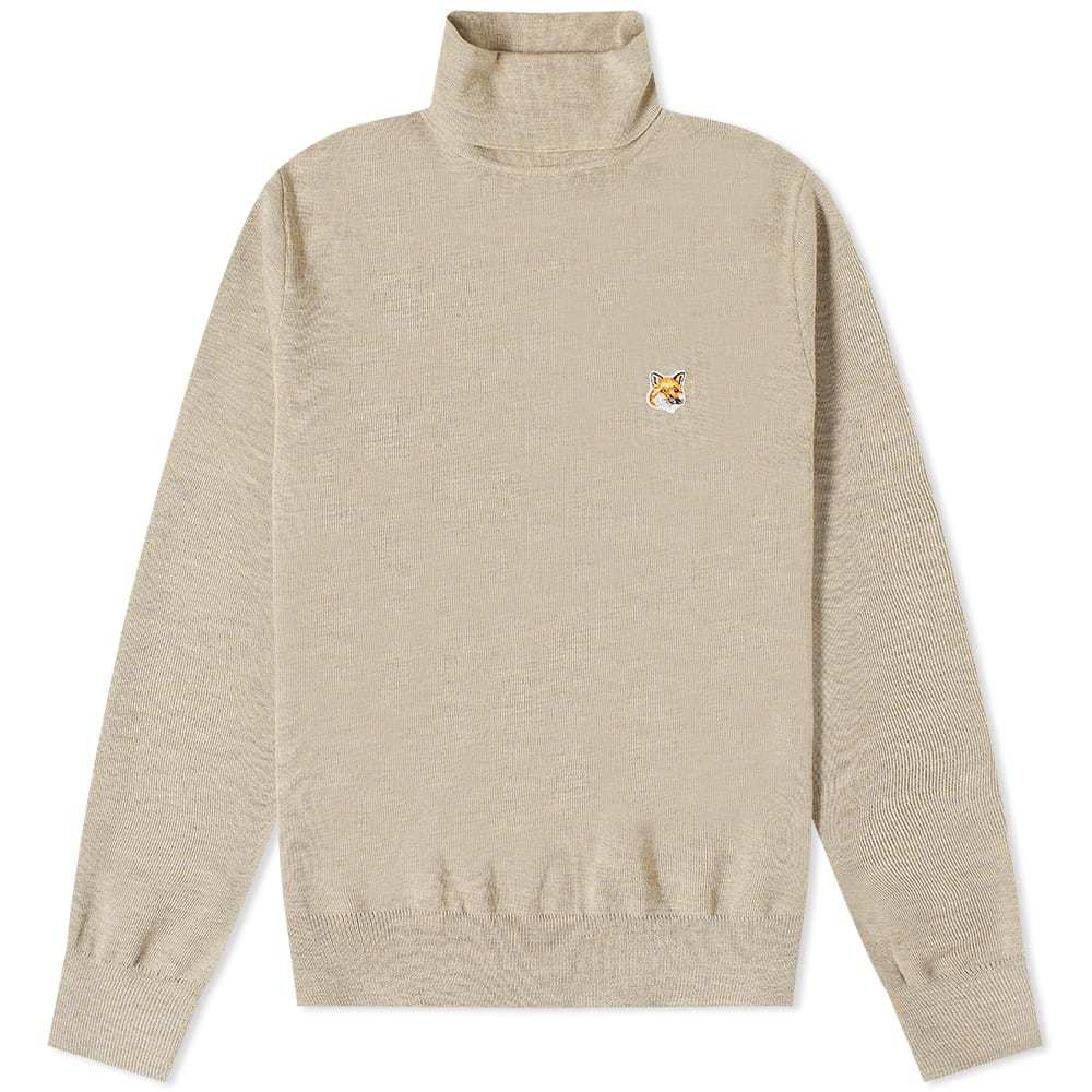 Maison Kitsuné Fox Head Patch Merino Turtleneck Maison Kitsune