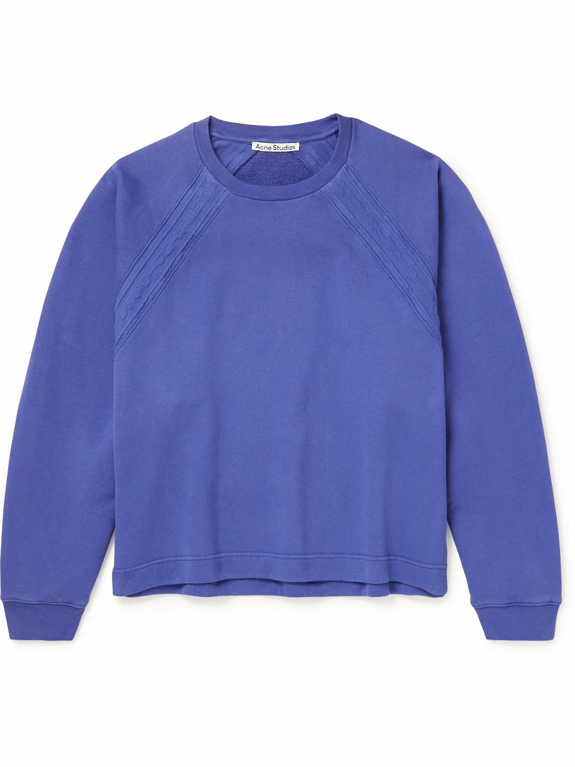 Acne Studios - Farmy Chain Cotton-Jersey Sweatshirt - Blue Acne Studios