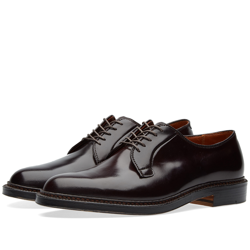 alden cordovan plain toe blucher