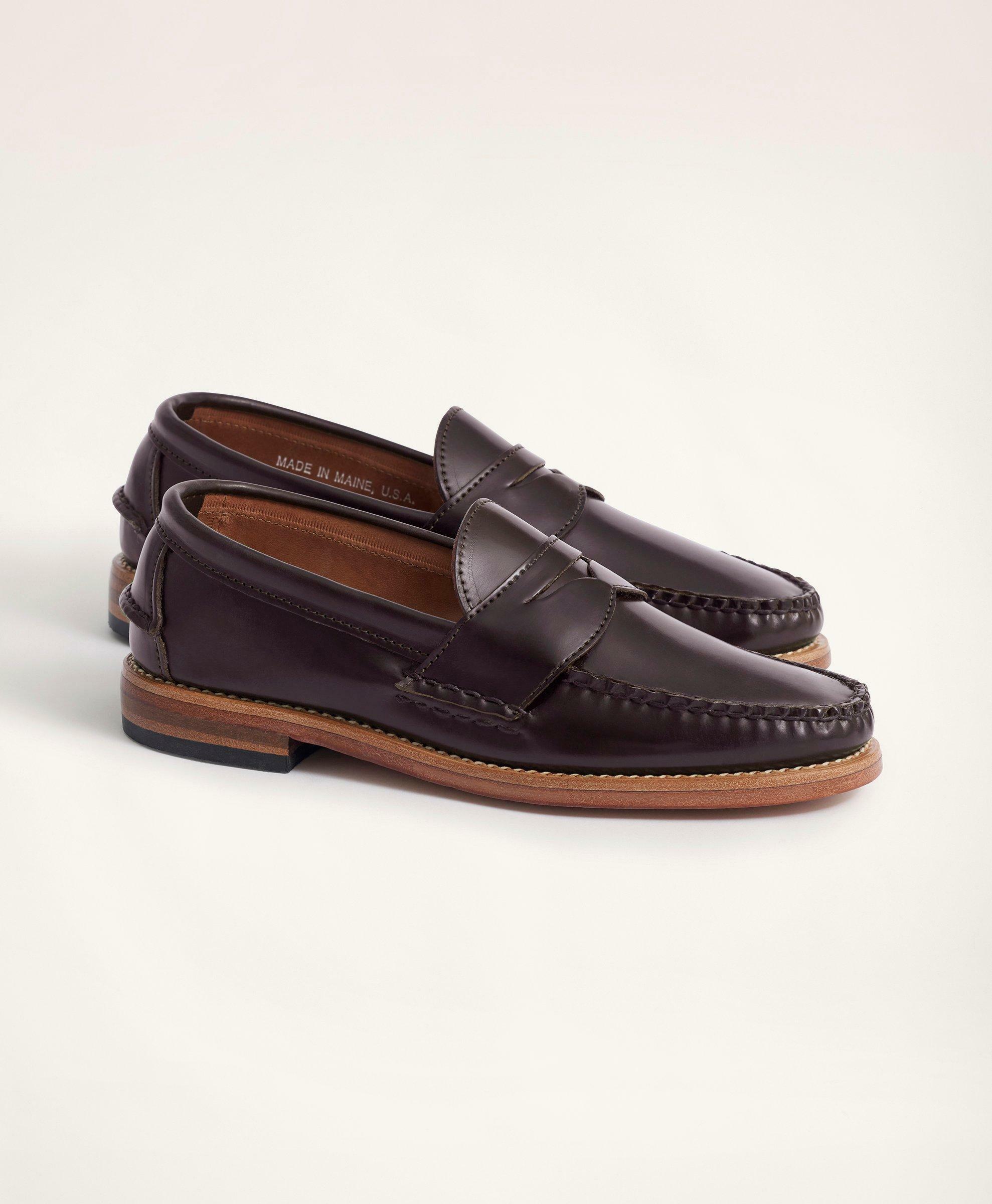 Photo: Brooks Brothers Men's Rancourt Cordovan Pinch Penny Loafer | Burgundy