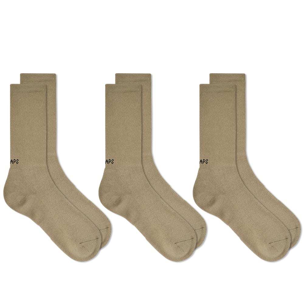 WTAPS Skivvies Sock - 3 Pack Olive Drab WTAPS