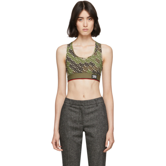 Burberry Green Camo Tadmor Bra Burberry